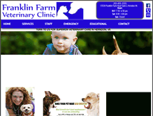 Tablet Screenshot of franklinfarmvet.com